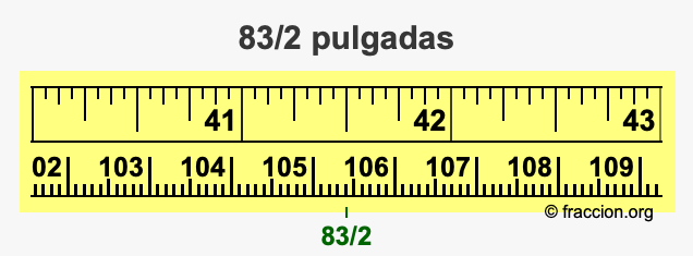 83/2 pulgadas