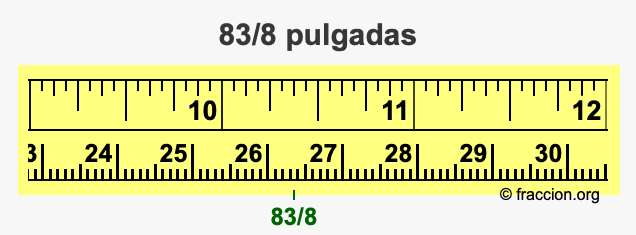 83/8 pulgadas