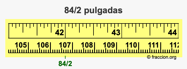 84/2 pulgadas