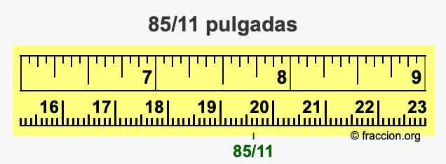 85/11 pulgadas