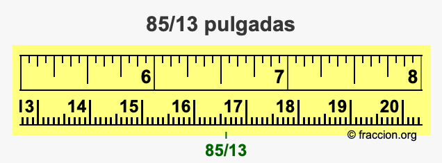 85/13 pulgadas