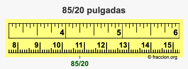85/20 pulgadas