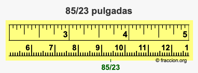 85/23 pulgadas