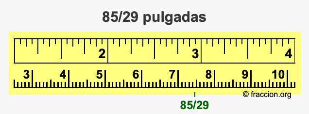 85/29 pulgadas