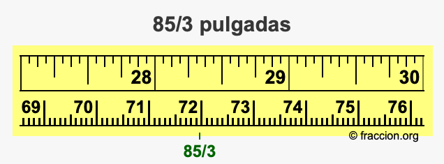 85/3 pulgadas