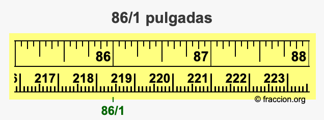 86/1 pulgadas