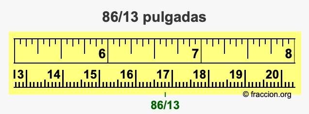 86/13 pulgadas
