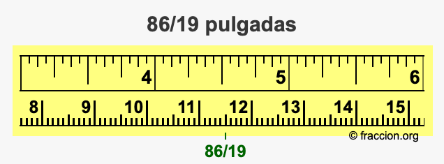 86/19 pulgadas