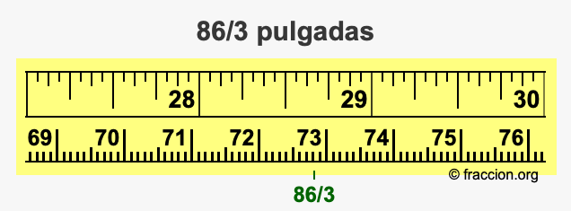 86/3 pulgadas