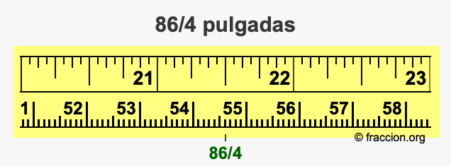 86/4 pulgadas