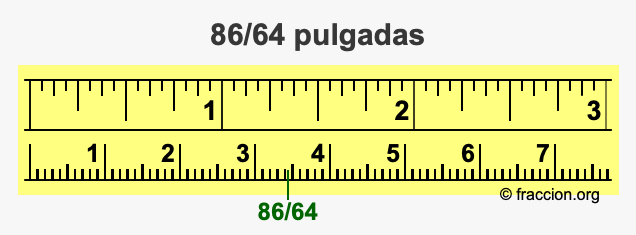 86/64 pulgadas