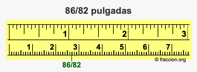86/82 pulgadas