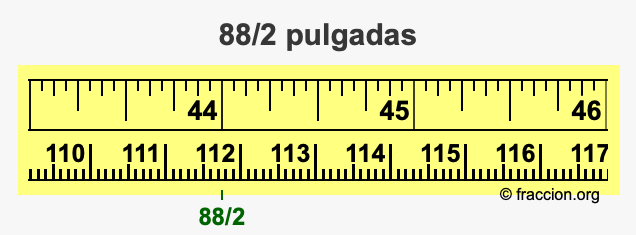 88/2 pulgadas