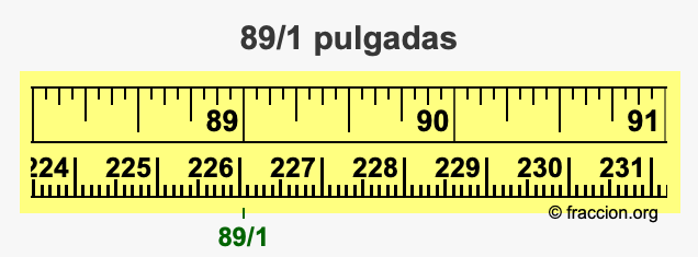 89/1 pulgadas