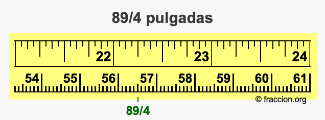 89/4 pulgadas