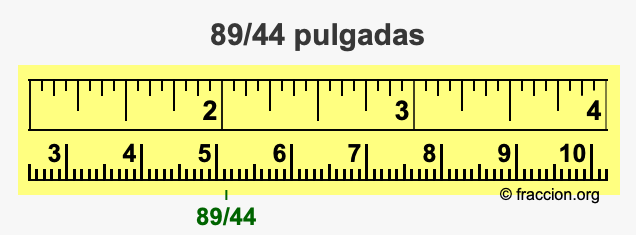 89/44 pulgadas