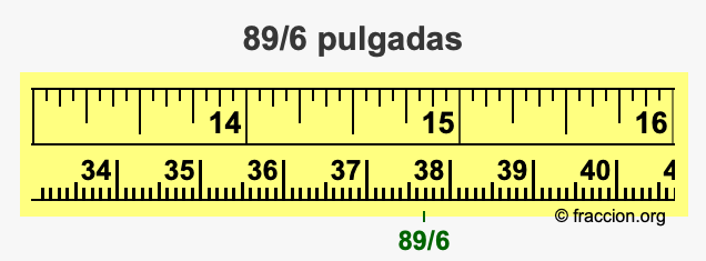 89/6 pulgadas