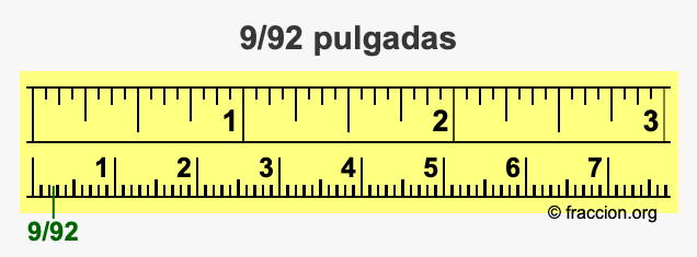 9/92 pulgadas