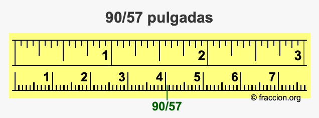 90/57 pulgadas