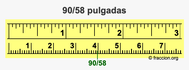 90/58 pulgadas