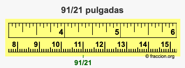 91/21 pulgadas