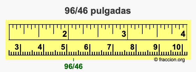 96/46 pulgadas
