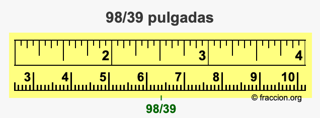 98/39 pulgadas